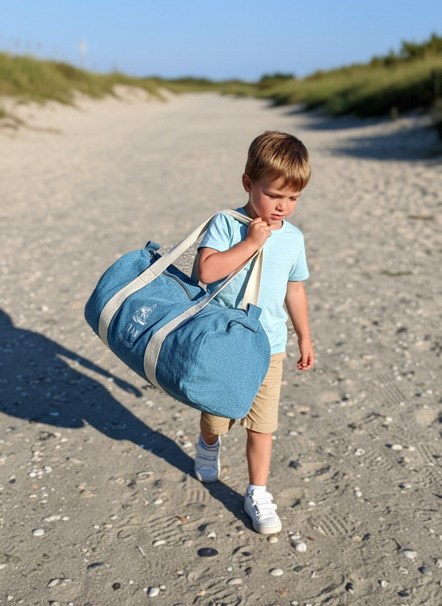 Jeans reistas bedrukte met naam en sport van kindje